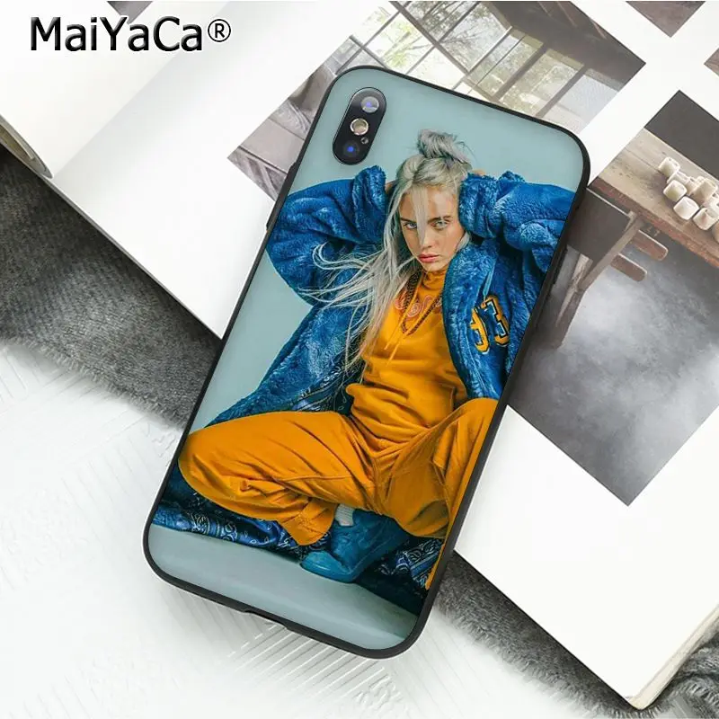 MaiYaCa Billie Eilish Горячая музыка певица звезда чехол для телефона для iphone 11 Pro 11Pro Max 6S 6plus 7 7plus 8Plus X Xs MAX 5 5S XR - Цвет: A14