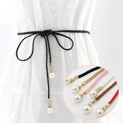 Chain pants new ladies dress woven belt thin belt wild belt fashion knotted waist chain skirt 2019 Chain pants new ladies dress woven belt thin belt wild belt fashion knotted waist chain skirt 2019