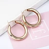 E0149  Simple Trendy Gold Sliver Color Geometric Big Round Circle Earrings For Women Fashion Large Hollow Drop Earrings Jewelry ► Photo 3/6