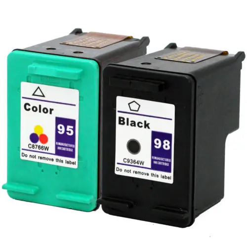2pcs ink cartridge for HP 98 Black + For hp 95 Tri Color Ink Cartridge For HP  Officejet 100 150 400 H470 6300 6310xi printer|cartridge  collector|cartridge pencartridge lexmark - AliExpress