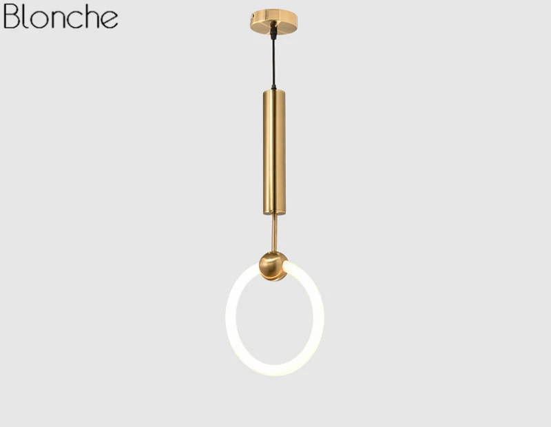 Anel de Ouro Lâmpada para Home Sala de Loft Lee Broom Luzes Pingente Moderno Levou t6 Círculo Pendurado Decor Luz Luminárias Luminária 6 Luzes de pendentes