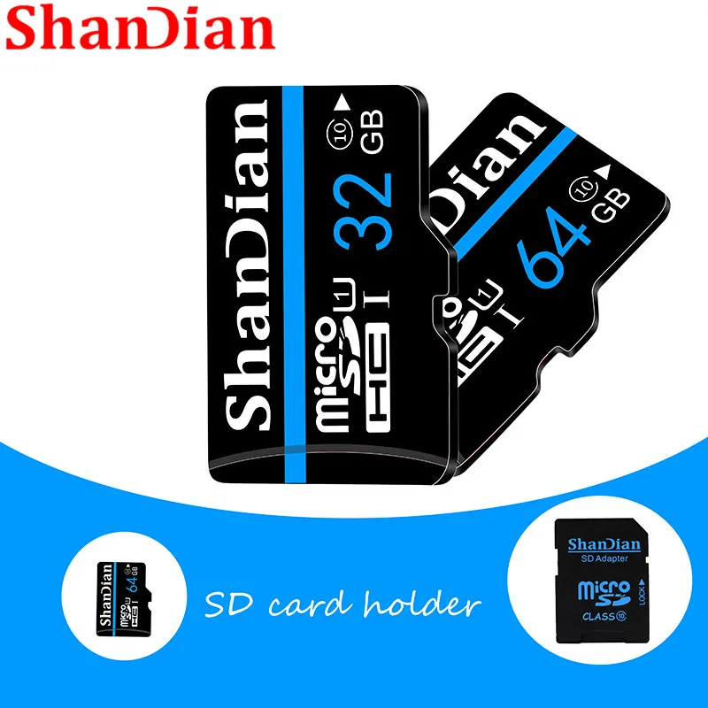 

SHANDIAN Memory Card Micro SD 32GB 64GB 16GB 8GB SDHC SDXC Grade TF SD Cards