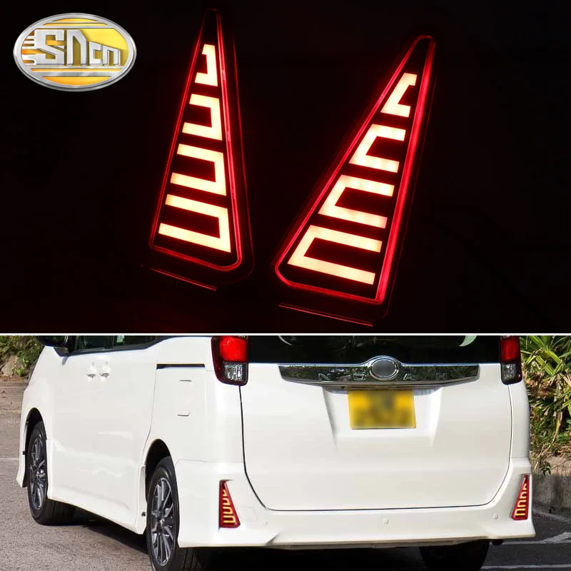 

2PCS Multi-functions Car LED Rear Fog Lamp For Toyota NOAH VOXY 80 Series Brake Light Rear Bumper Decoration Lamp