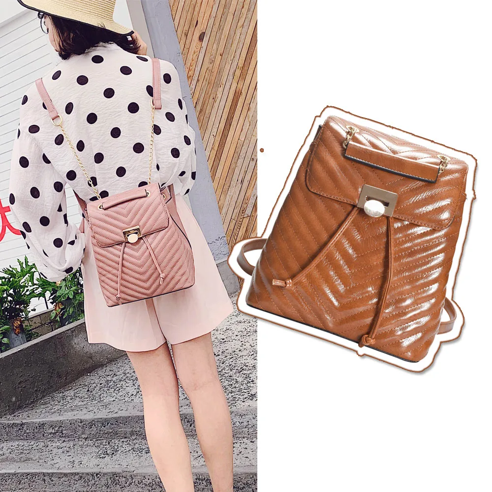 

Fashion backpack women Soft PU leather School bag For Teenage Girls Large Book backpack women Solid Trave Simple Style black