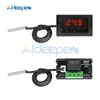 Medidor de Control de temperatura, Detector impermeable, Sensor NTC, pantalla roja, azul y verde, DC 12V, W1209 Termostato Digital LED, 50 ~ 110C ► Foto 2/6