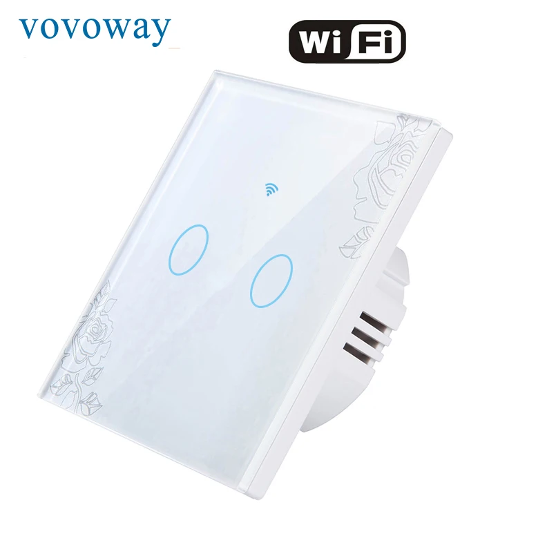 Vovoway ЕС сенсорный выключатель, светильник переключатель, WI-FI с помощью приложения на телефоне, прерывателя, система автоматического управления "умный дом", 2/3 комплекта, AC110V220V - Цвет: WIFI-RF  Lace