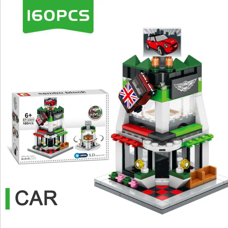 

Yant Jouet DIY 6+ 3DBlock Street Shops Car News Daily Street 1box Children Gift High Quality Splicing Toy Birthday School