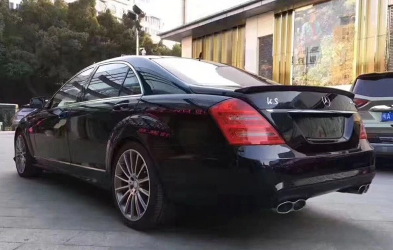 Для Mercedes S class w221 2006-2013 AMG СТИЛЬ ABS спойлер из материала задний багажник крылья хвост губы для benz S320 S400 S420 S450 S600