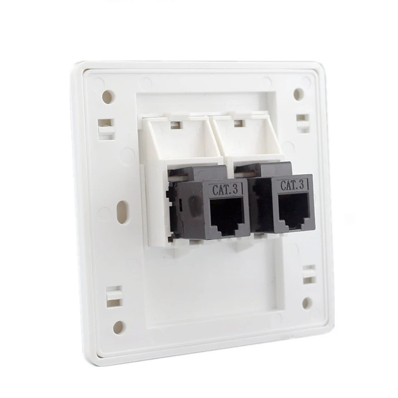 Dual Ports CAT3 RJ11 Female To Female Outlet pic 2