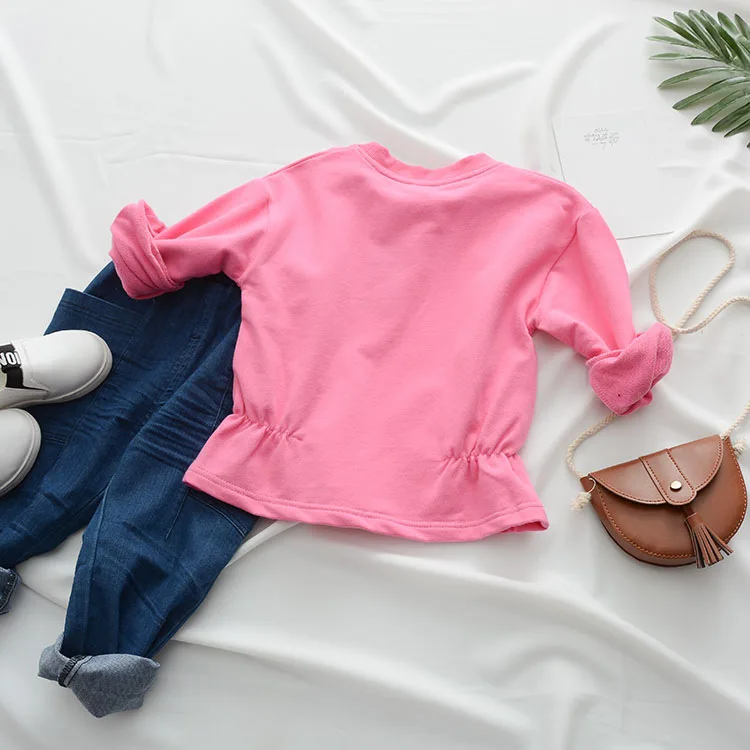 Children Sweatshirt Autumn Girls Shirt Long Sleeve T-shirt For Girls Fashion Colorful Pompoms Kids Clothes Brands Baby Girl Tops (1)