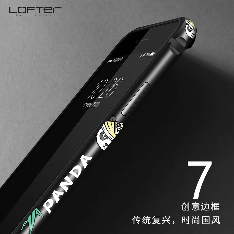 Металлический бампер с милой пандой для iPhone 7 8 чехлы телефонов Plus чехол
