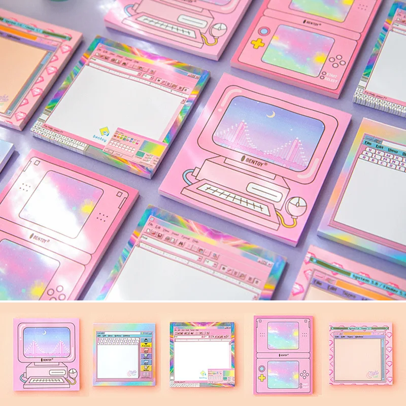 

Creative Computer Game Machine Modeling Memo Pad Pink Girl Heart N Times Sticky Notes Memo Notepad Bookmark Gift Stationery