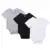 יילוד תינוקות בייבי בנות בני Bodysuits מזדמן 3 צבעים קצר שרוול פיטר פן צווארון מוצק כותנה סרבלי Bodysuits 0-1Y