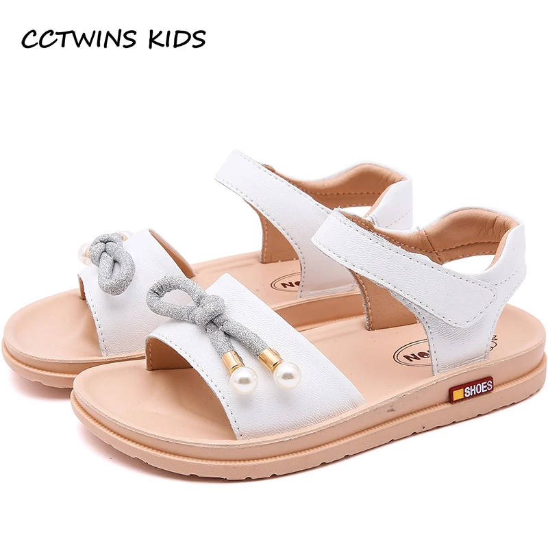 

CCTWINS Kids Shoes 2019 Summer Fashion Girls Bow Tie Casual Sandals Beach Shoes for Children Baby Toddler Barefoot Sandal PS463