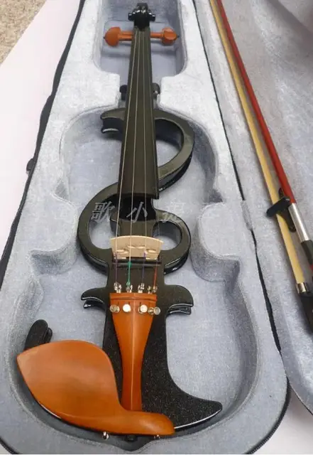 Best price at $104 Cheap Black hand electronic beginner can practice can play on the violin Electric violin for learners