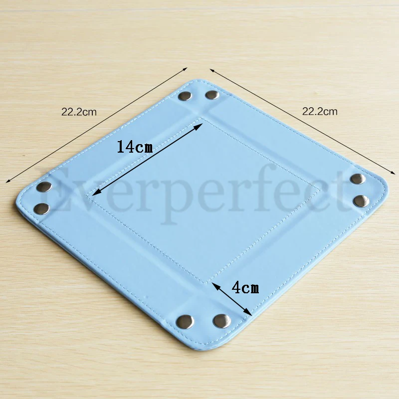 Складной поднос для ключей из искусственной кожи, органайзер для мелочи, креативный ящик для хранения, кошелек, держатель для монет, поднос для аксессуаров