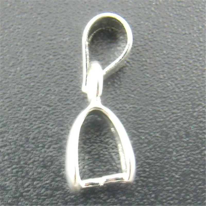 DoreenBeads 30 шт. Серебряный Цвет ледяной зажим для зажима подвесок с петлей 5*15 мм|pinch