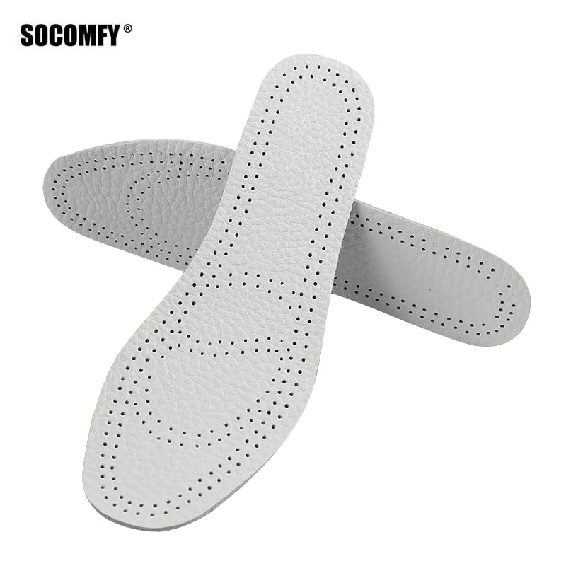 SOCOMFY дышащая кожаная стелька мгновенно впитывает пот Сменные стельки для мужчин