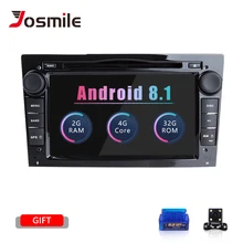 Josmile 2 Din Android 8,1 Авторадио DVD мультимедиа для Opel Vectra C Zafira B Vivaro Astra H G Corsa C D MerivaAntara навигация