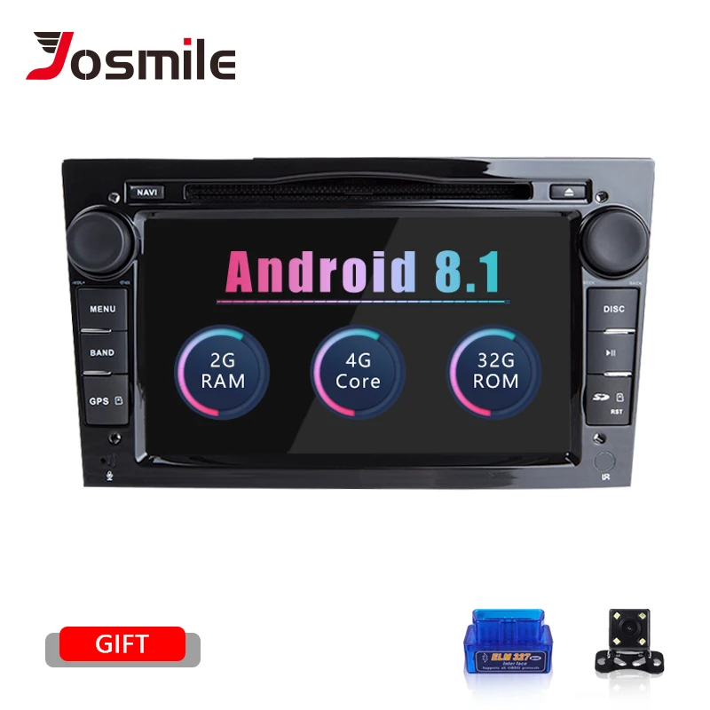 2 Din Android 8 1 Автомагнитола Josmile мультимедийный DVD плеер для Opel Vectra C Zafira B Vivaro Astra H G Corsa