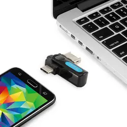 USB-C type C к USB 2,0 Micro SD TF кард-ридер адаптер для MacBook Android телефон ноутбук 8 SGA998