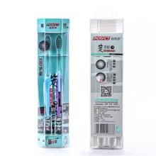 2 шт зубная щетка Кристалл маленькая щетка головка мода кисточка с кристаллами ручка длинная углеродная зубная щетка(цвет случайный