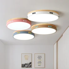 Скандинавский многоцветный сплав с регулируемой яркостью светодиодный потолочный светильник s гостиная Blutooth деревянный светодиодный потолочный светильник для спальни светодиодный потолочный светильник