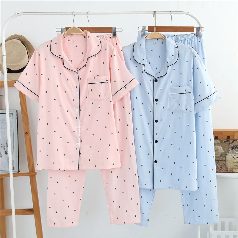 summer cotton pajamas sets (1)