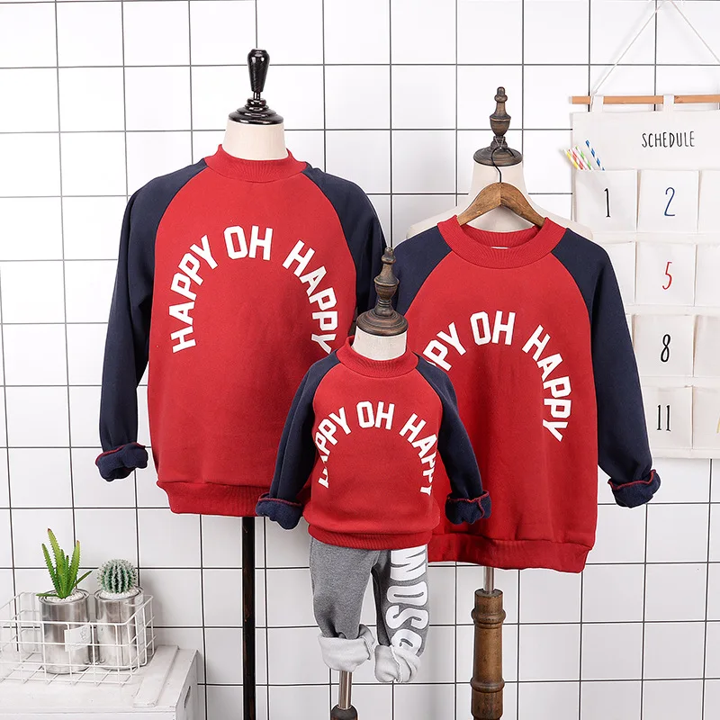

Children Sweater New Clothes Coloring Sleeves Round Neck Kid Baby Girl Boy Fashion Family Matching Outfits Mommy and Me Clothes