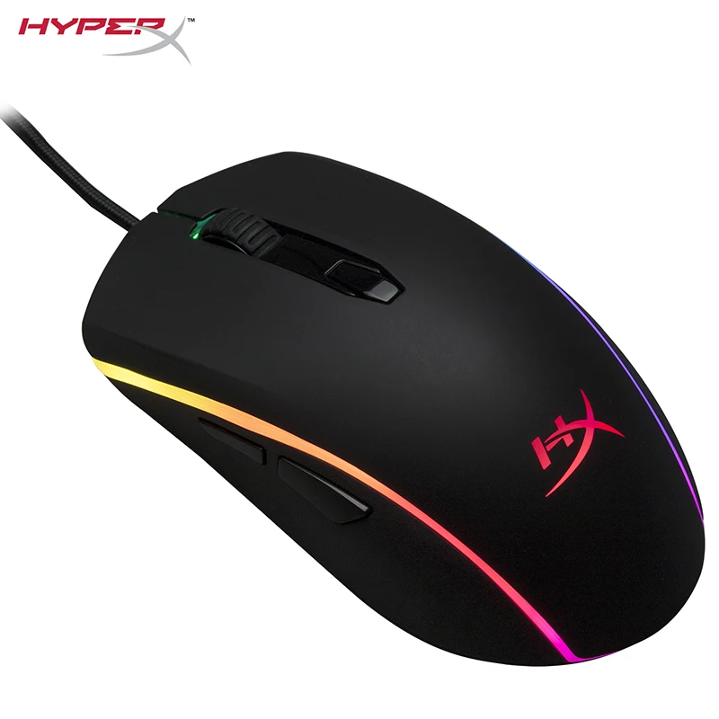 HyperX Pulsefire всплеск высокой точности профессиональная игровая мышь 360 градусов RGB Световой Эффект Электрический плеер мыши HX-MC002B