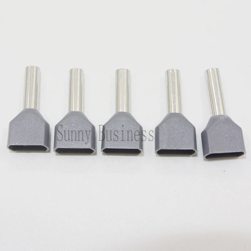 

100PCs/BAG TE4012 Dual Crimp terminal Double Cord Terminal Copper Insulated Crimp