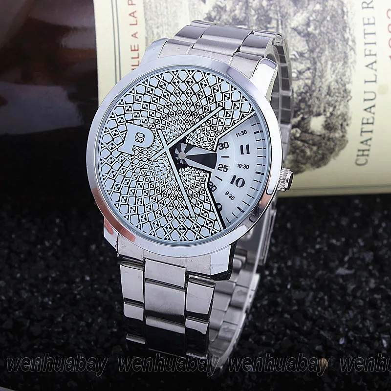Уникальный Silver проигрыватели Нержавеющая сталь бренд кварцевые наручные часы Для мужчин Для женщин модные часы best подарок