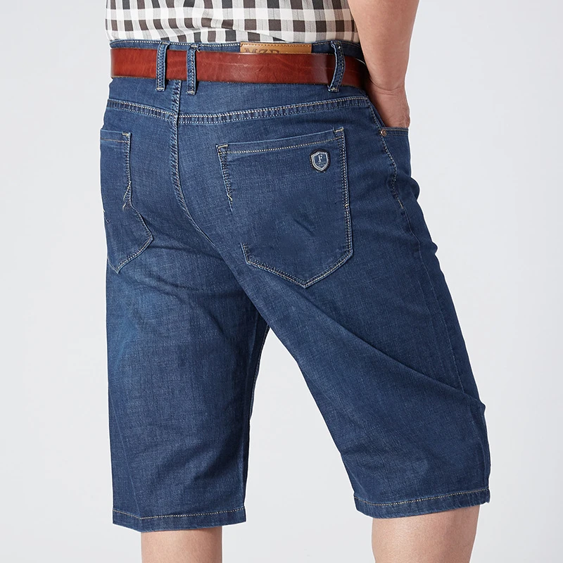 2019 классический стиль мода мужские короткие джинсы летние шорты тонкие дышащие джинсовые брюки 29-42 44 46 48 50 52 дюймов