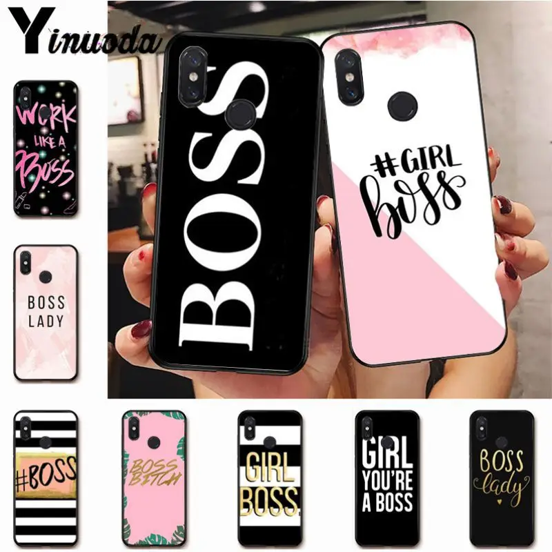 

Yinuoda Boss Girl Lady Phone Accessories Case for xiaomi redmi 7 5plus 6pro 6a 4x go note5 note7 note6pro mi8se 9se funda
