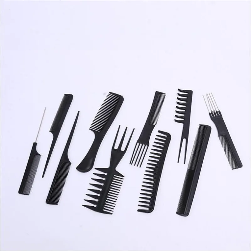 10pcs/Set Professional Multifunction Hair Combs Salon Barber Anti ...