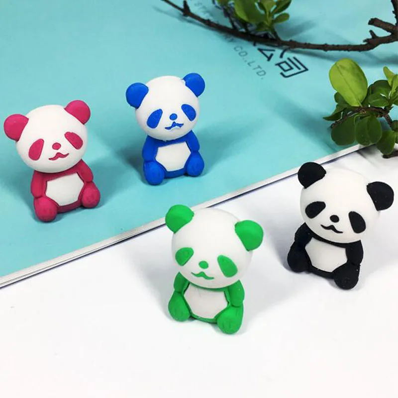 1 шт. Kawaii Panda Резиновая Мультфильм Стиль детский сад ластик творческий Для Детей Забавные корейские канцелярские школьные принадлежности