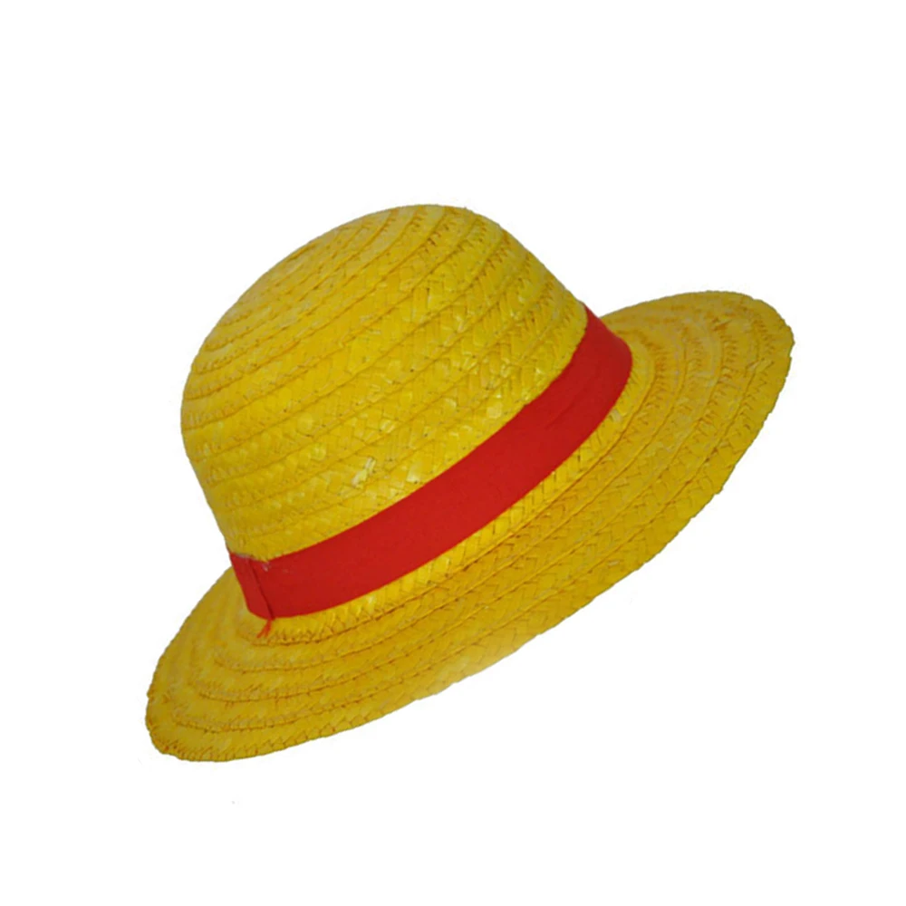 Аниме косплей соломенные шляпы японская цельная пушистая шляпа колпак милые однотонные кепки унисекс дышащие Boater пляжные солнечные шляпы желтый