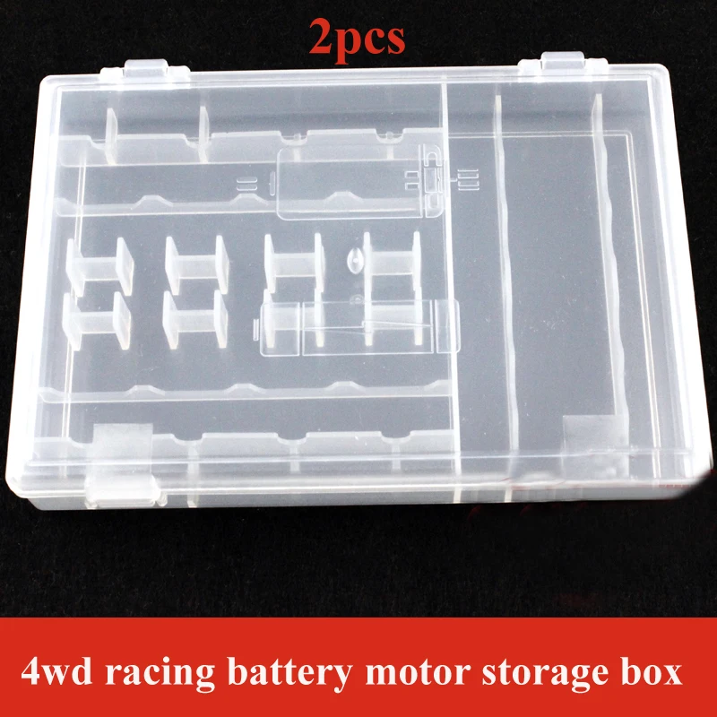 2 шт. один двойной мотор коробка зарядки Батарея инструменты ящик для хранения 14,8 см для RC модели автомобилей DIY tamiya 4WD гоночный автомобиль