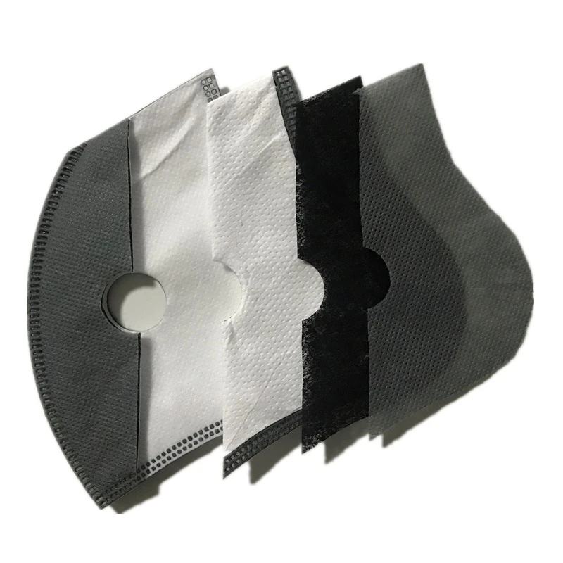 

Cycling face mask fliter activated carbon 5 layer protection dustproof windproof sports training mask replacement filter