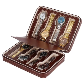 

8 Grids Leather Watch Organizer Box Storage Box For Watch Travel Organizers Storage Case