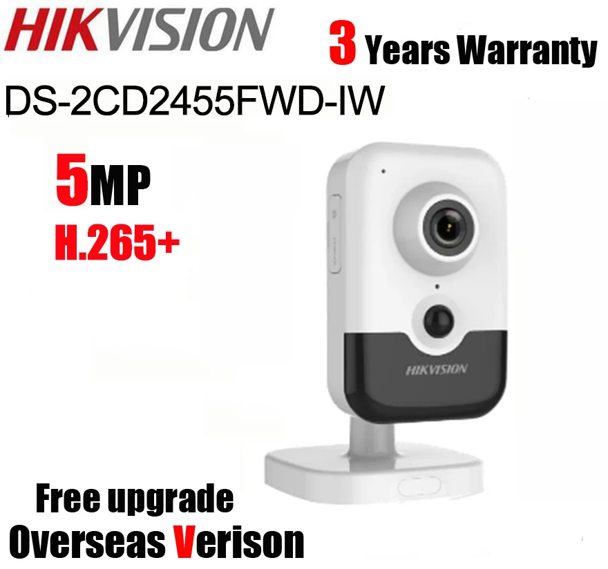 Hikvision DS-2CD2455FWD-IW 5MP POE H.265 Cube Network Camera Exir Исправлена ИК 10 м Wi-Fi мини ip-камера заменить