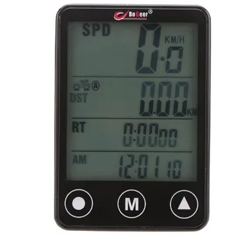 

BoGeer Bike Computer LCD Digital Waterproof Touch Botton LCD Bicycle Computer Odometer Velometer Bicycle Speedometer Accessories