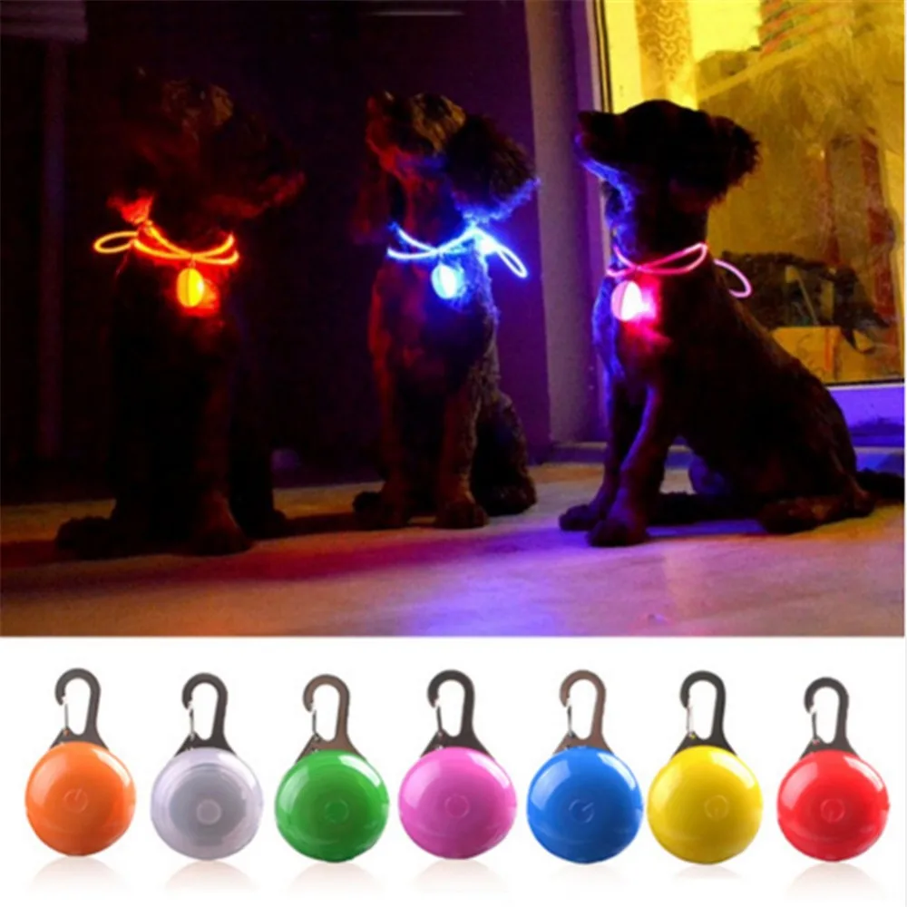 

LED Flashlight Dog Cat Collar Glowing Pendant Night Safety Pet Leads Necklace Luminous Bright Decoration Collars For Cats Dogs