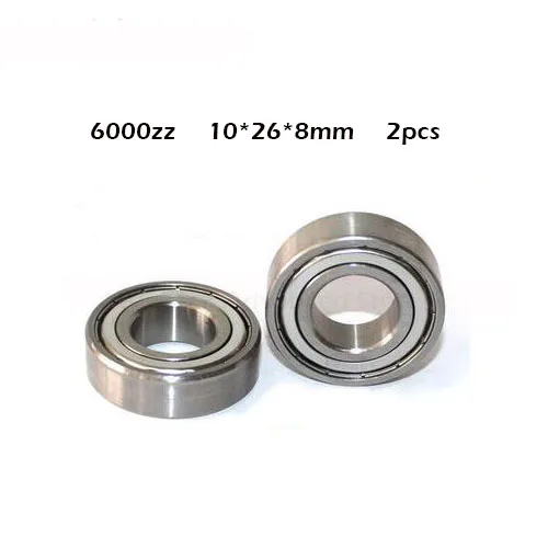 

2Pcs 6000Z Dual Shielded Sealed Deep Groove Ball Bearings 26mm x 10mm x 8mm