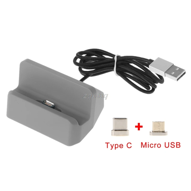 Магнитный Micro USB+ usb type C разъем зарядная станция Док-станция для телефона Android S8 Note8 Xiaomi 5 6 Onelus 2 3 5 Прямая поставка