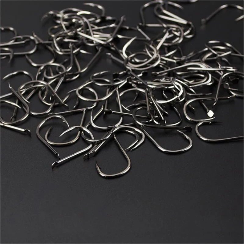 500PCS/Set High Carbon Steel Catfish Hook Barbed Catfish Fishing Hooks Wide Gape Fishing Tackle Accessories Sharp Fishing Hook
