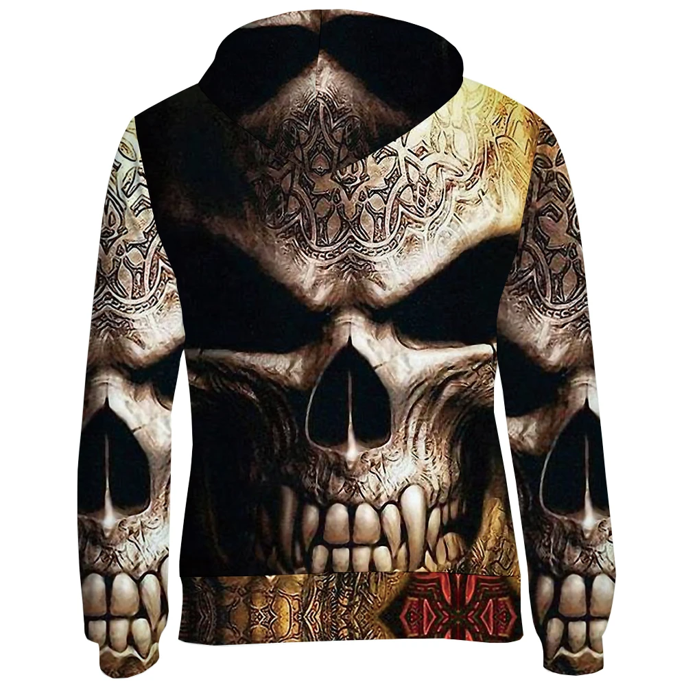KYKU Skull Hoodie Metal Clothing Punk Blouses Rock Clothes Funny 3d Hoodies Men Sweatshirts Male Cool Anime Mens 2018