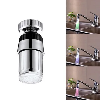 

Faucet Temperature Control Three-color 360 Degree Rotating Led Light Color Faucet High Quality Luxury 2018 Hot Sale Faucet Q4