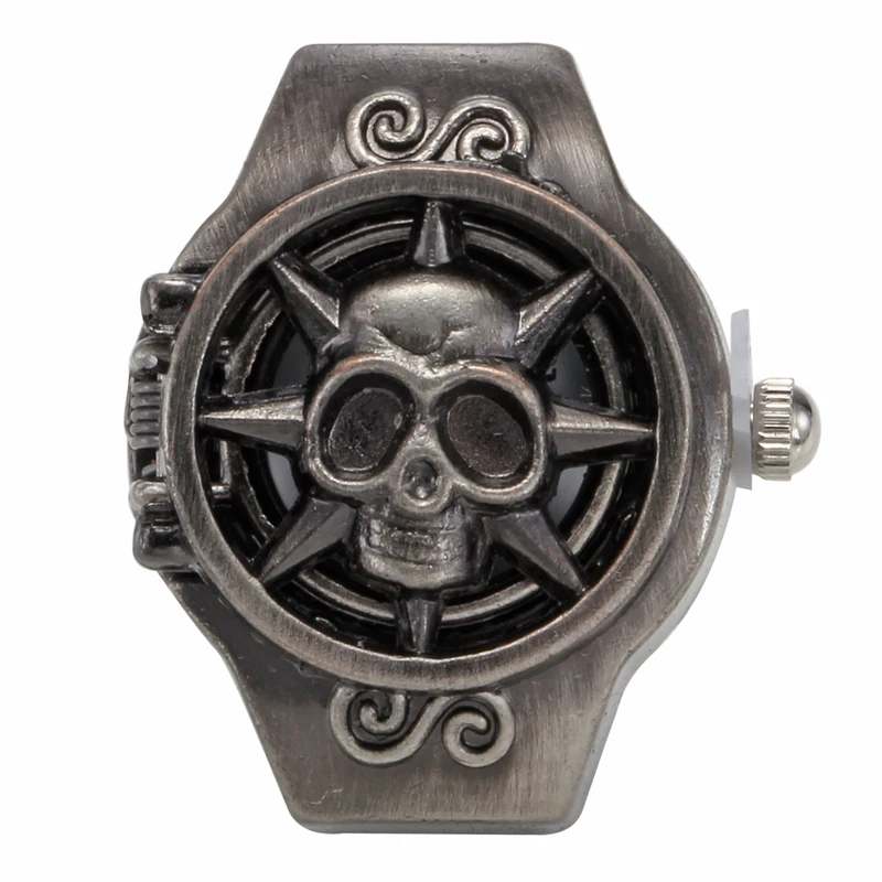 

2018 New Arrival Hot Skull Watch relogio feminino Clock Fashion Unisex Retro Vintage Finger Skull Ring Watches