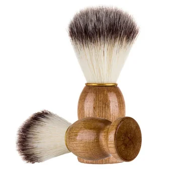 

2019 Nylon Men Facial Beard Cleaning Appliance Shave Tool Men's Shaving Brush Salon Razor Brush with Wood Handle Q1